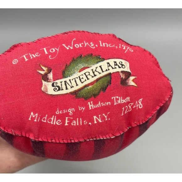 Vintage Dutch Sinterklaas Santa Designed by Hudson Talbott Cloth Pillow 1976 - Picture 8 of 9